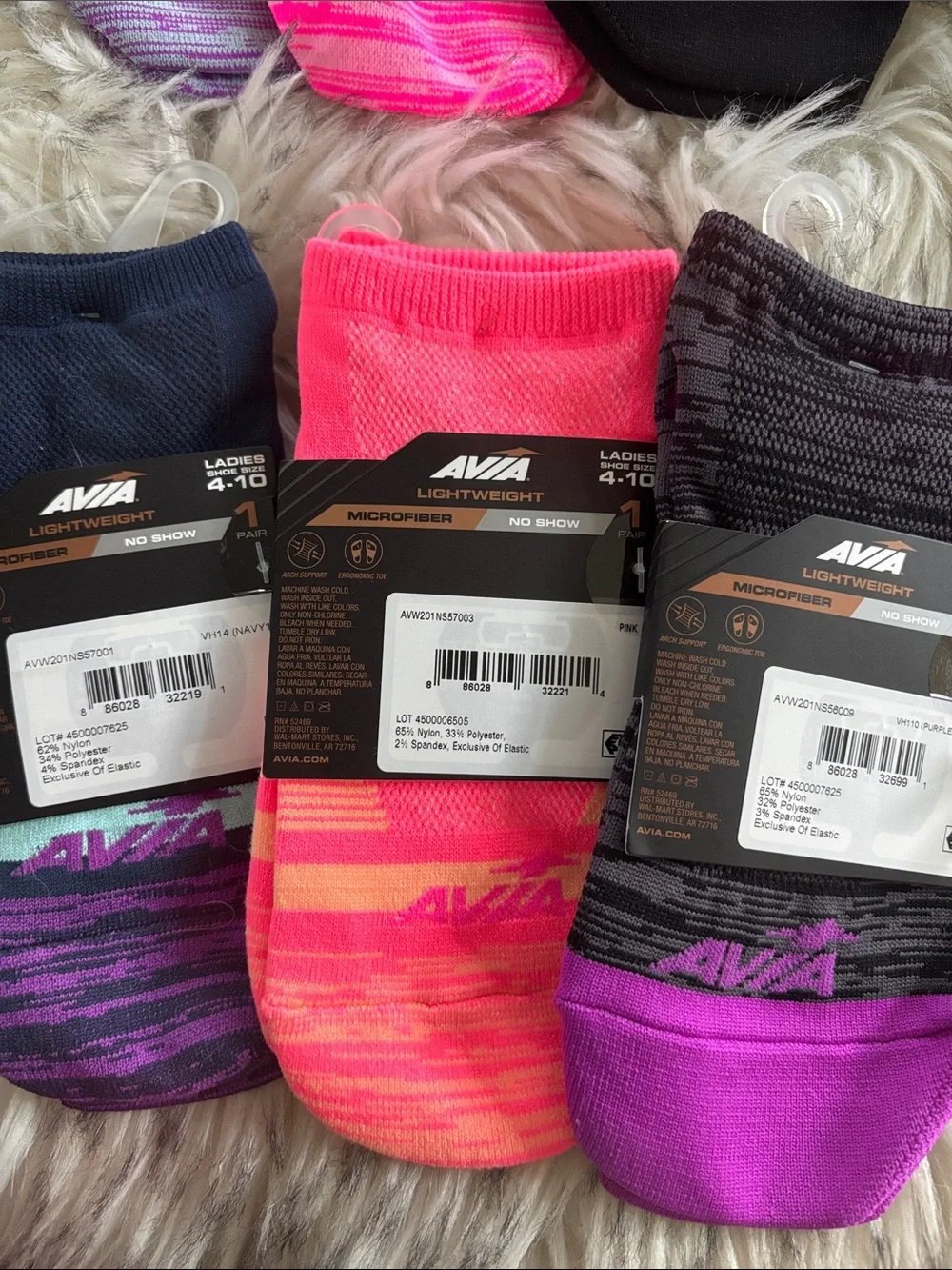 NWT 9 Avia No-Show Athletic Socks Bundle